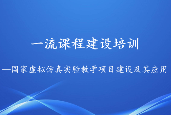 一流课程建设培训—国家虚拟仿真实验教学项目建设及其应用