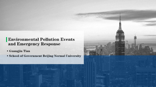 Environmental Pollution Events and Emergency Response